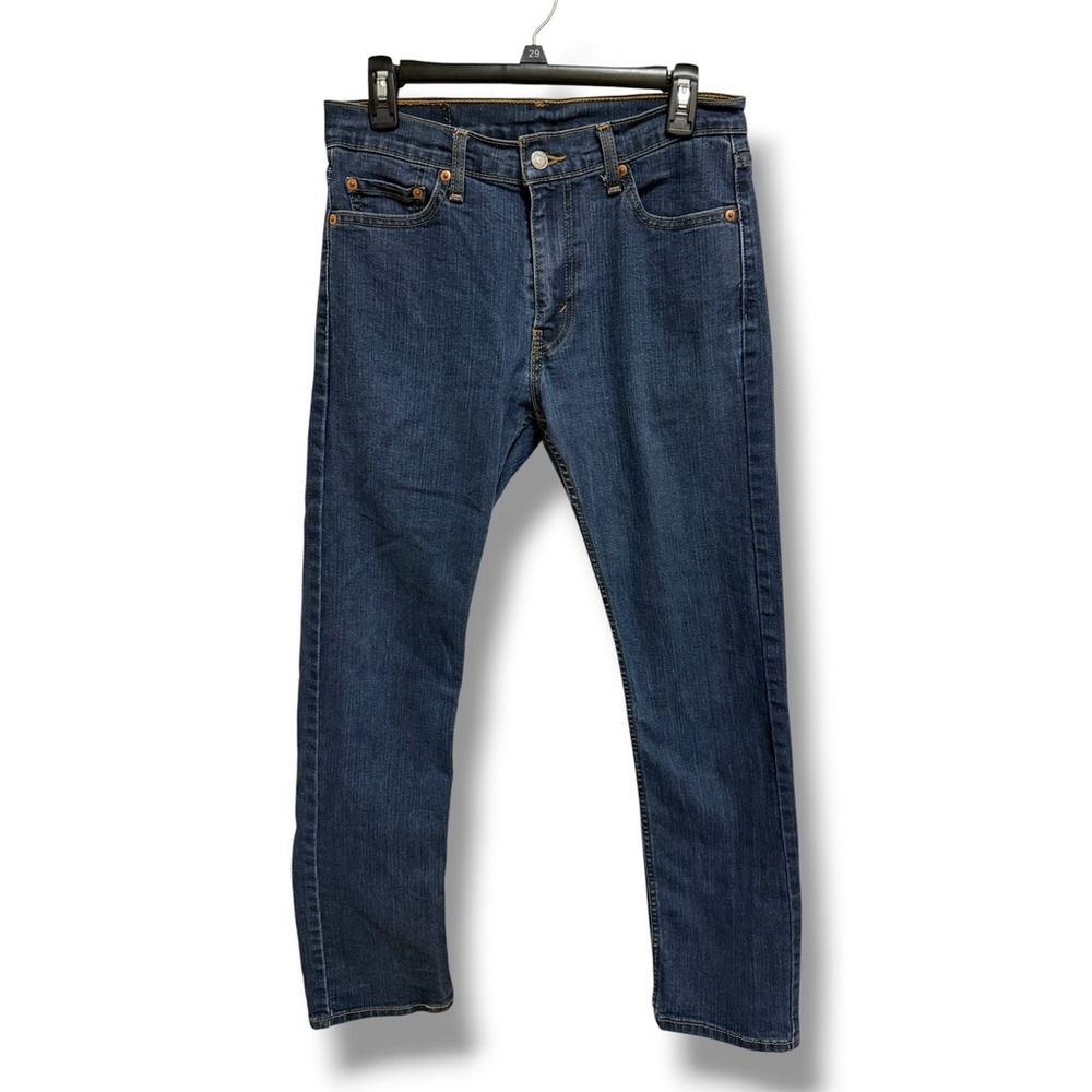 Levis 513 Slim Straight Jeans Mens 30x32‎ Dark Wash Blue Denim Pants Workwear